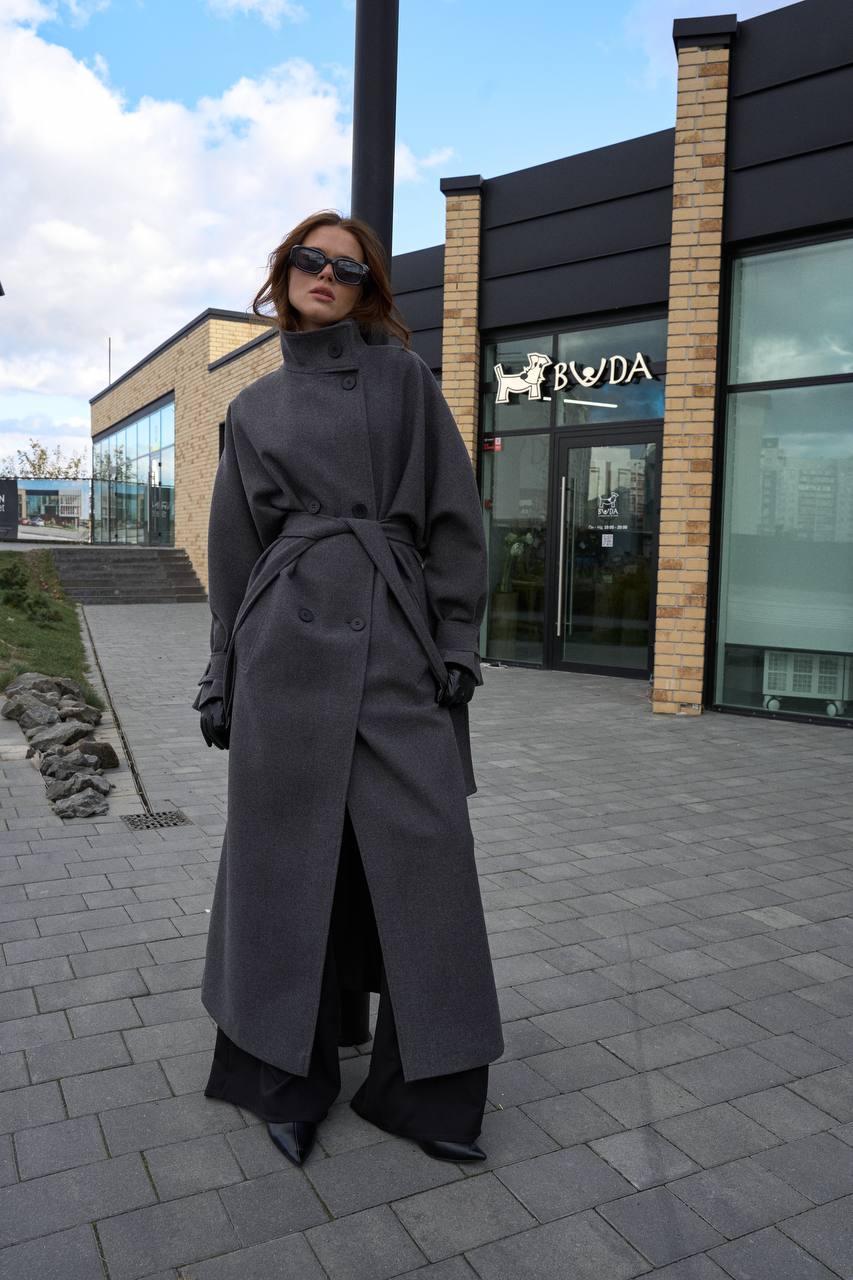 Oversized Wool Coat, Long Trench Coat, Belted Winter Trench, Fall Outerwear, Warm Long Coat