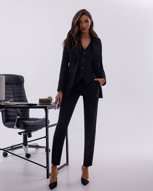 3 Piece Women’s Suit Set, Blazer Vest Pants Set, Elegant Tailored Suit, Office Outfit Women, Wedding Guest Suit, Formal Set