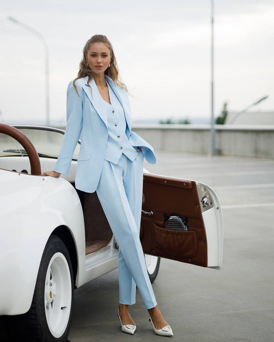 3 Piece Women’s Suit Set, Blazer Vest Pants Set, Elegant Tailored Suit, Office Outfit Women, Wedding Guest Suit, Formal Set