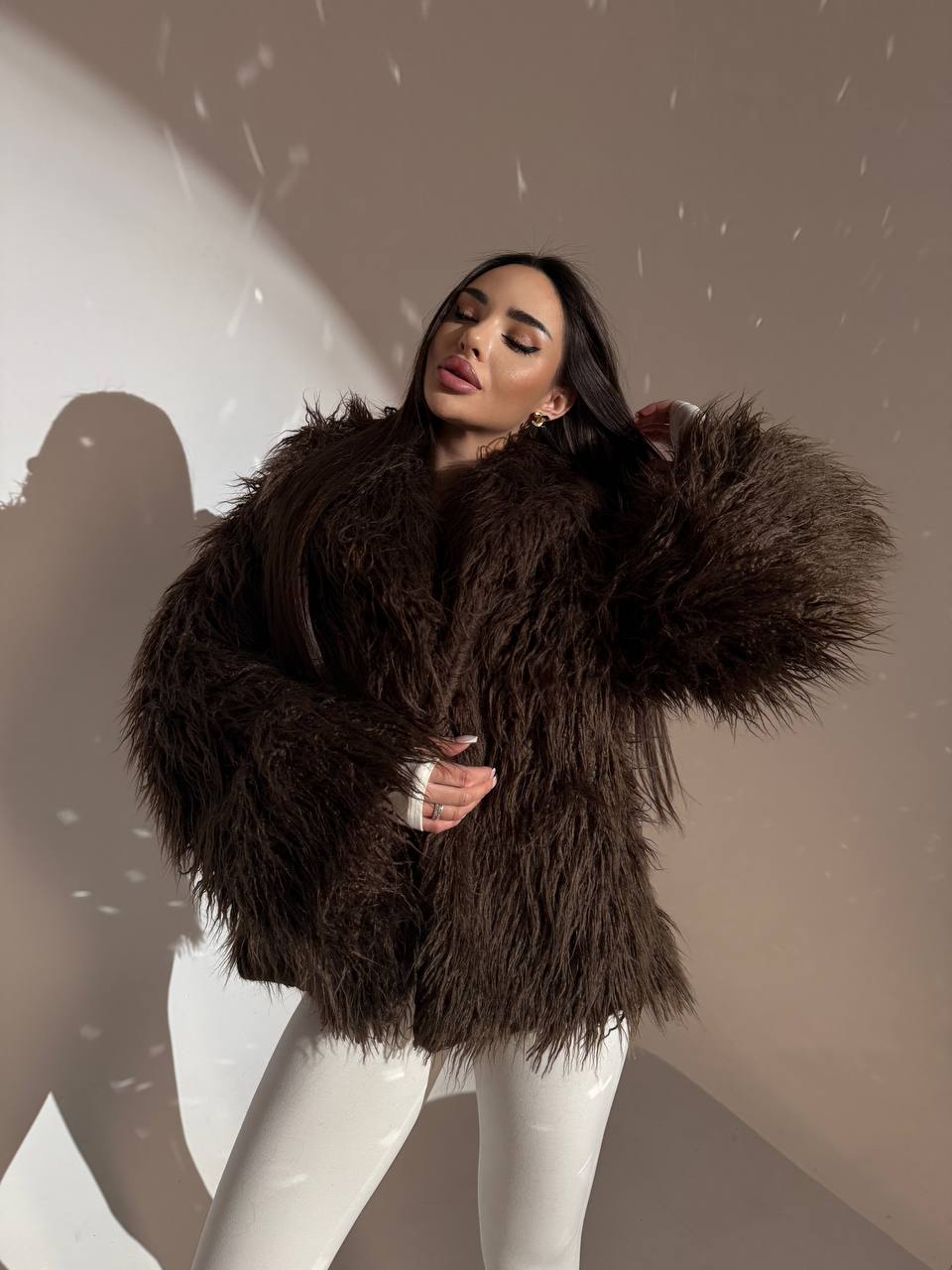 Faux Fur Coat for Women, Oversized Faux Fur Jacket, Fluffy Winter Coat, Statement Fur Jacket, Warm Winter Outerwear, Clothing Gift For Her