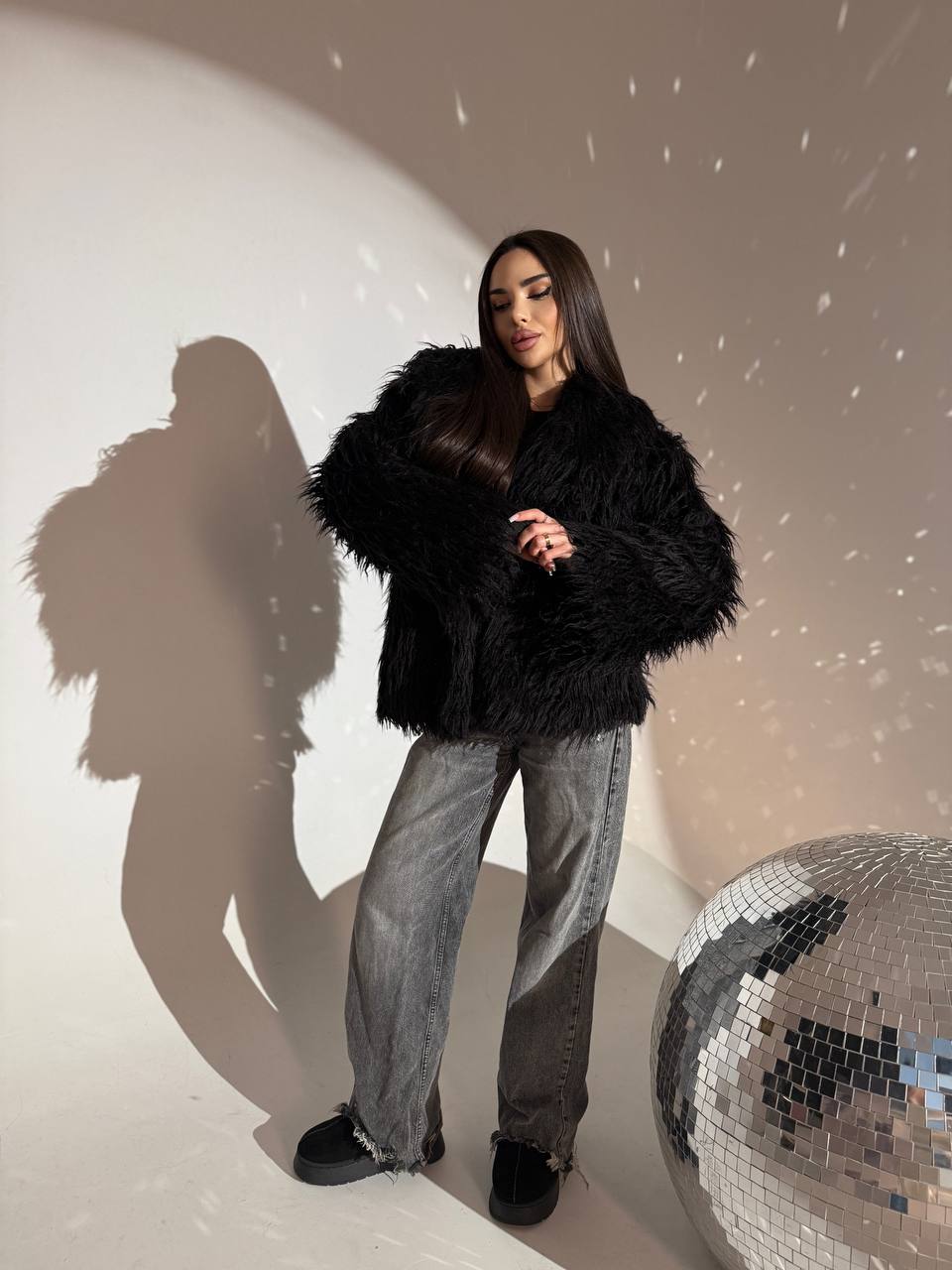 Faux Fur Coat for Women, Oversized Faux Fur Jacket, Fluffy Winter Coat, Statement Fur Jacket, Warm Winter Outerwear, Clothing Gift For Her