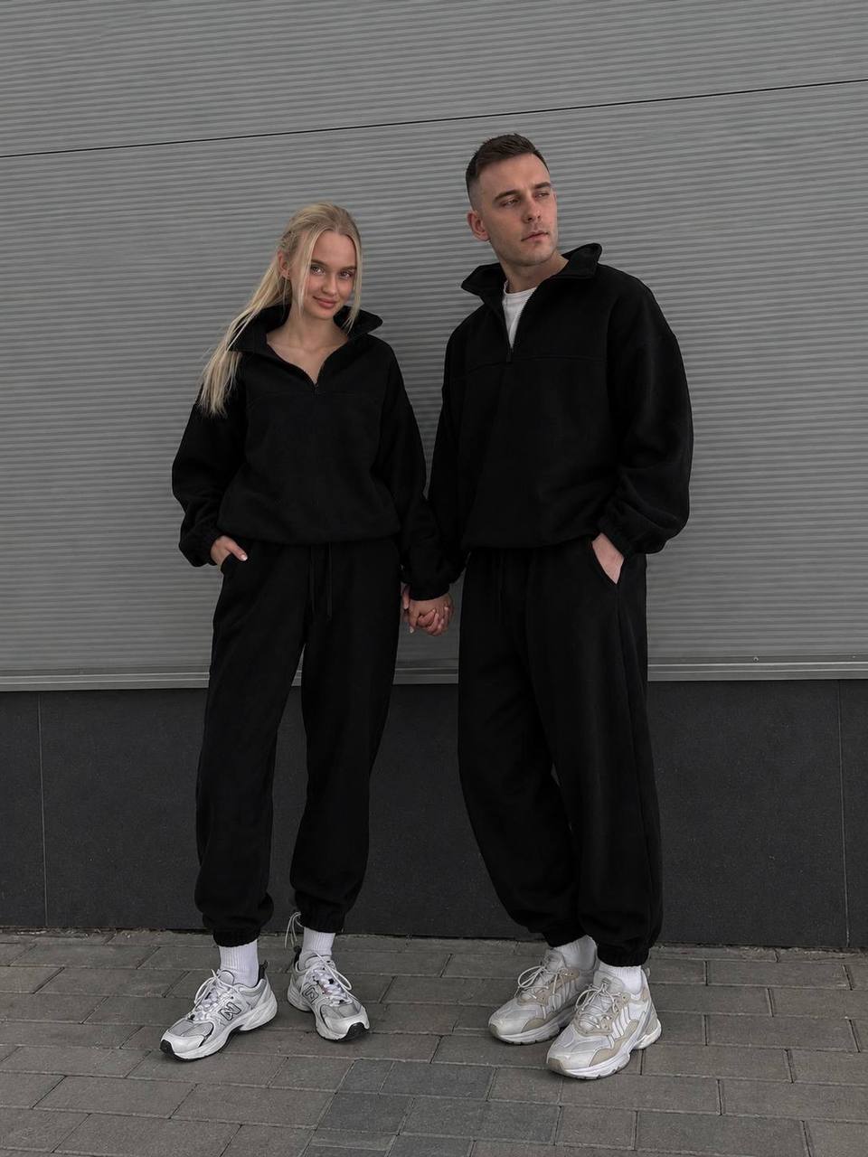 Matching Couple Fleece Tracksuits, Christmas Gift for Him and Her, Loungewear Set, Oversized Winter, Fall Sweatpants Hoodie,Matching Joggers