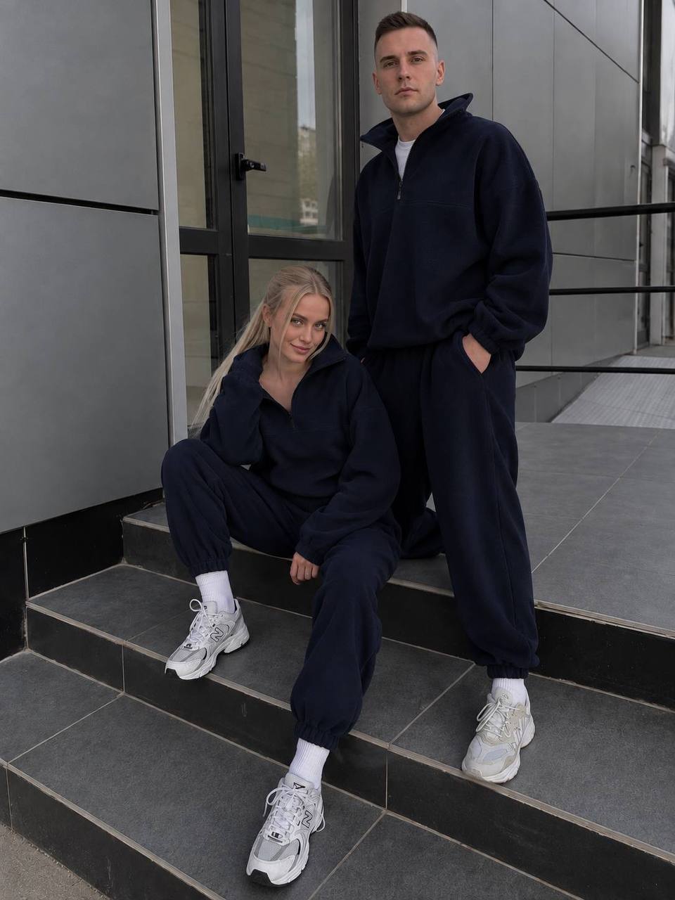 Matching Couple Fleece Tracksuits, Christmas Gift for Him and Her, Loungewear Set, Oversized Winter, Fall Sweatpants Hoodie,Matching Joggers
