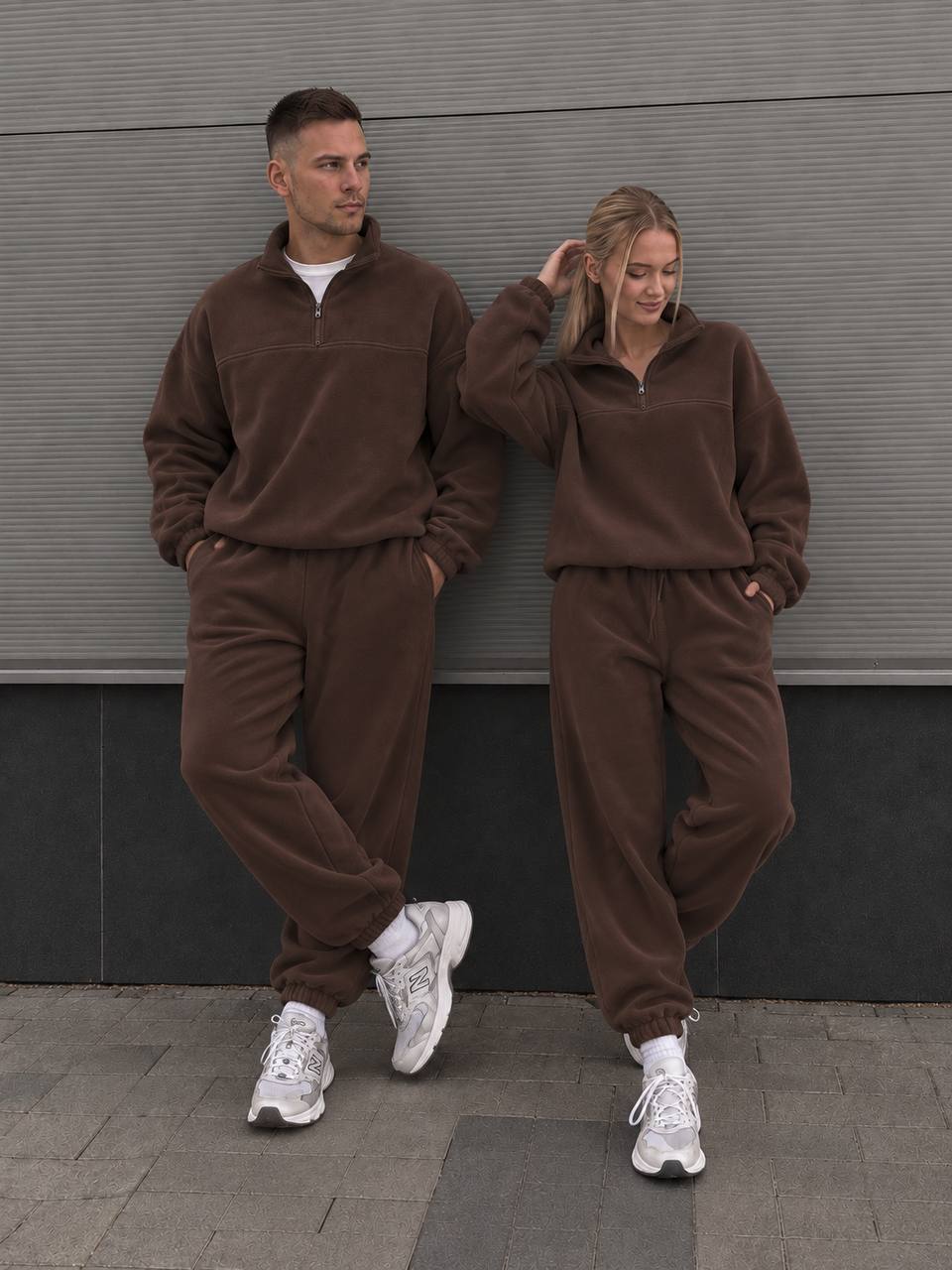 Matching Couple Fleece Tracksuits, Christmas Gift for Him and Her, Loungewear Set, Oversized Winter, Fall Sweatpants Hoodie,Matching Joggers