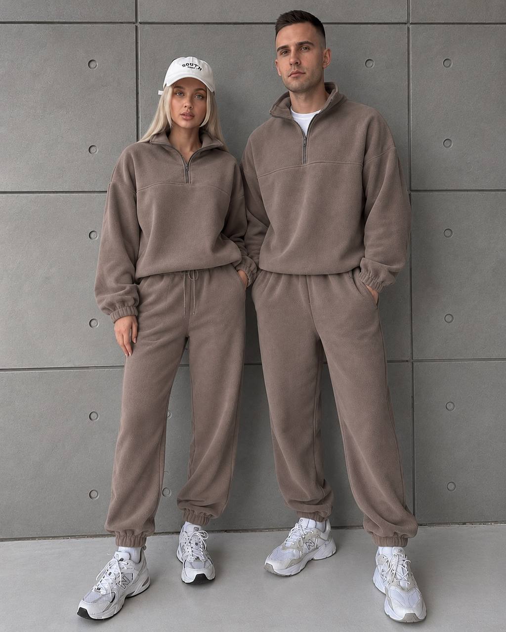 Matching Couple Fleece Tracksuits, Christmas Gift for Him and Her, Loungewear Set, Oversized Winter, Fall Sweatpants Hoodie,Matching Joggers