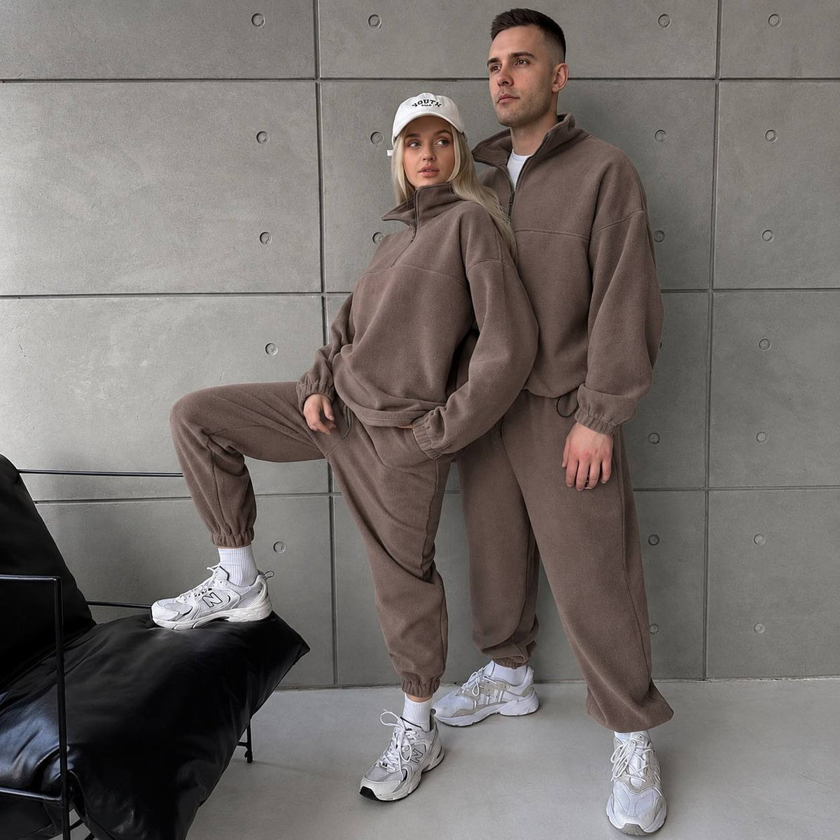 Matching Couple Fleece Tracksuits, Christmas Gift for Him and Her, Loungewear Set, Oversized Winter, Fall Sweatpants Hoodie,Matching Joggers