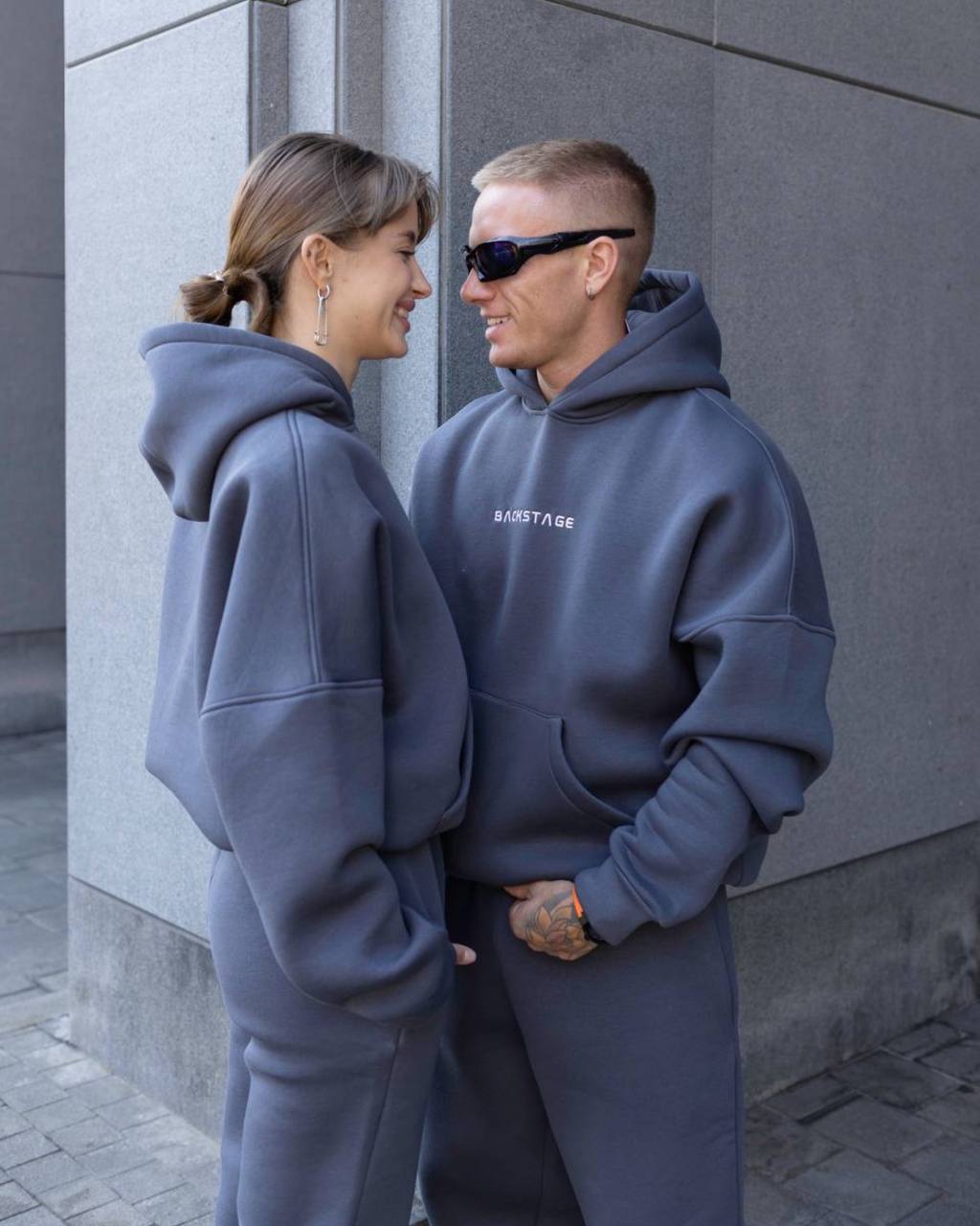 Matching Couple Hoodies and Sweatpants Set, Oversized Tracksuit,Fleece Cotton Jogger Set, Minimalist Streetwear, Family Look,Valentines Gift