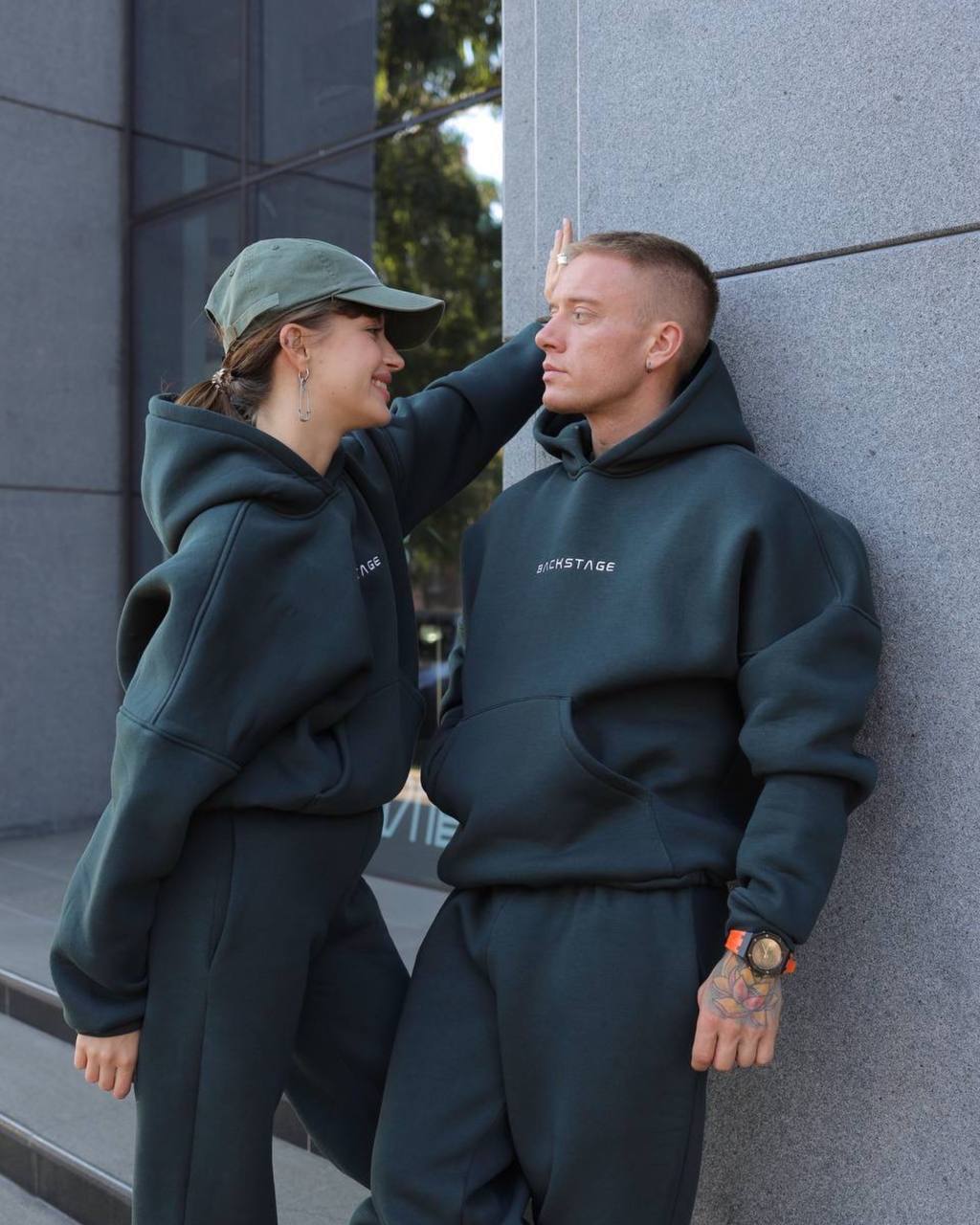 Matching Couple Hoodies and Sweatpants Set, Oversized Tracksuit,Fleece Cotton Jogger Set, Minimalist Streetwear, Family Look,Valentines Gift