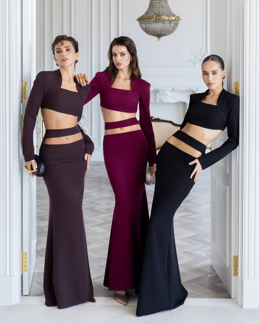 2-Piece Matching Set, Elegant Crop Top and Maxi Skirt, Homecoming Dress,  Modest Evening Gown, Wedding Guest Dress, Clothing Gift For Her