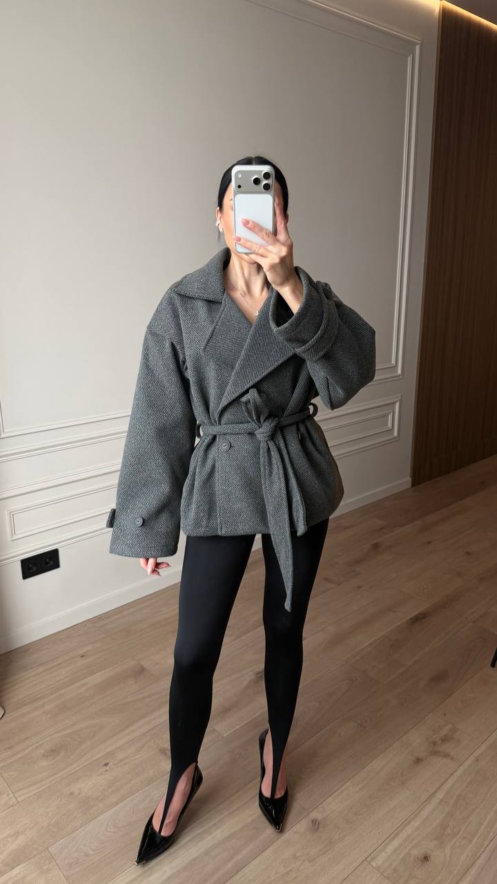 Wool Blend Oversized Coat Women, Double Breasted Wrap Coat with Belt, Classic Trench Coat, Elegant Winter Coat, Warm Lined Coat,Gift for Her
