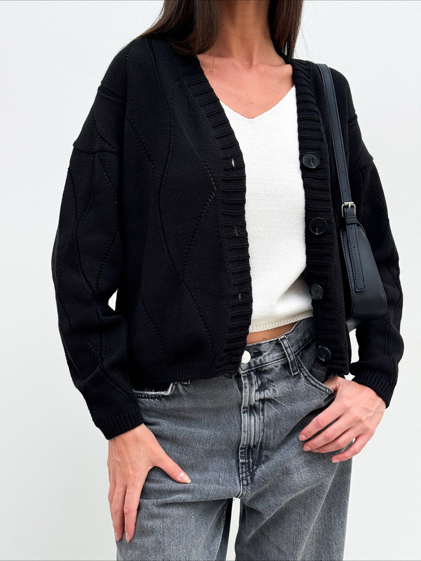 Chunky Knit Cardigan for Women – Soft Cotton Blend Oversized Sweater, Long Sleeve Button Front, Cozy Fall & Winter Layering
