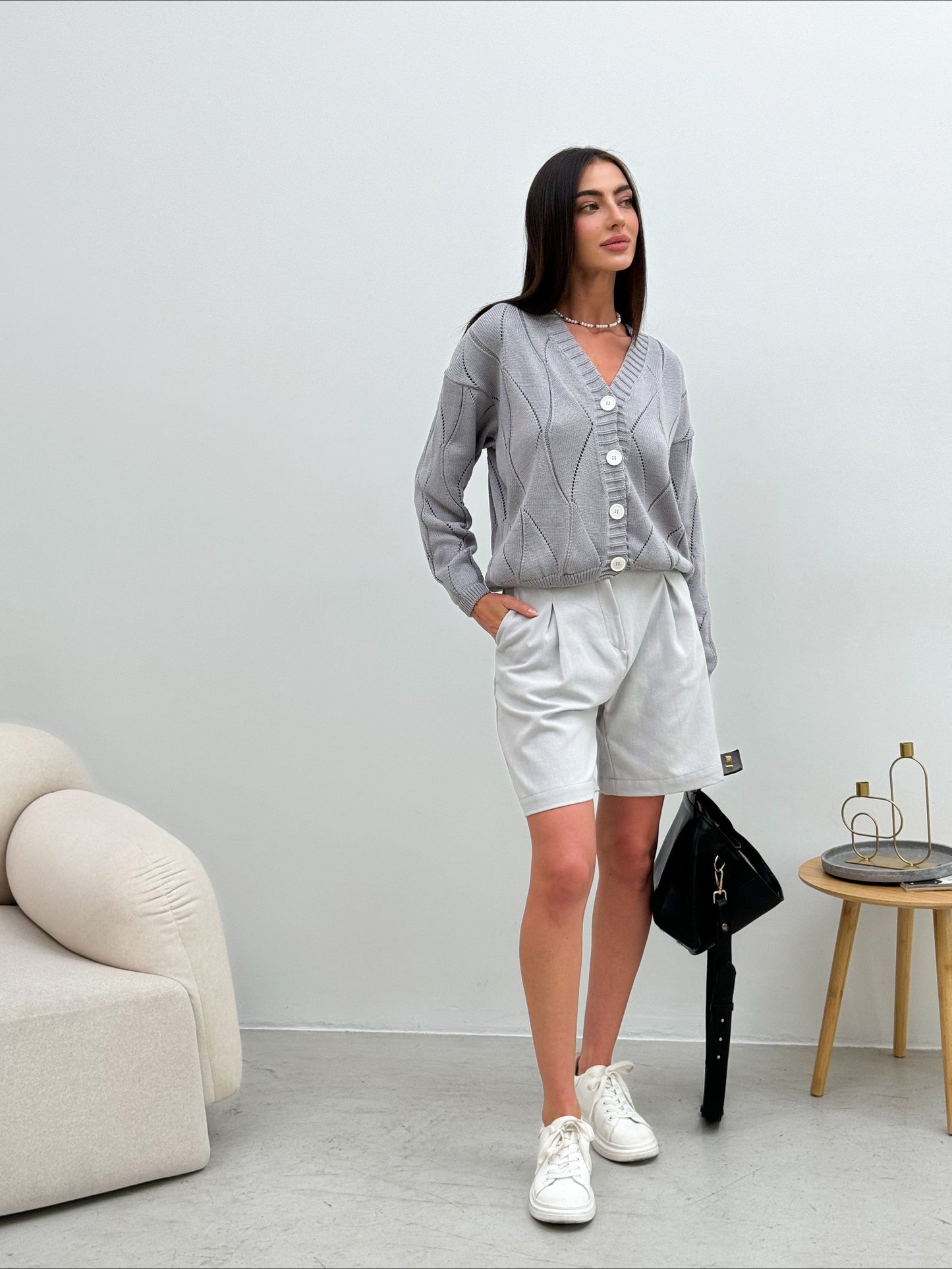 Chunky Knit Cardigan for Women – Soft Cotton Blend Oversized Sweater, Long Sleeve Button Front, Cozy Fall & Winter Layering
