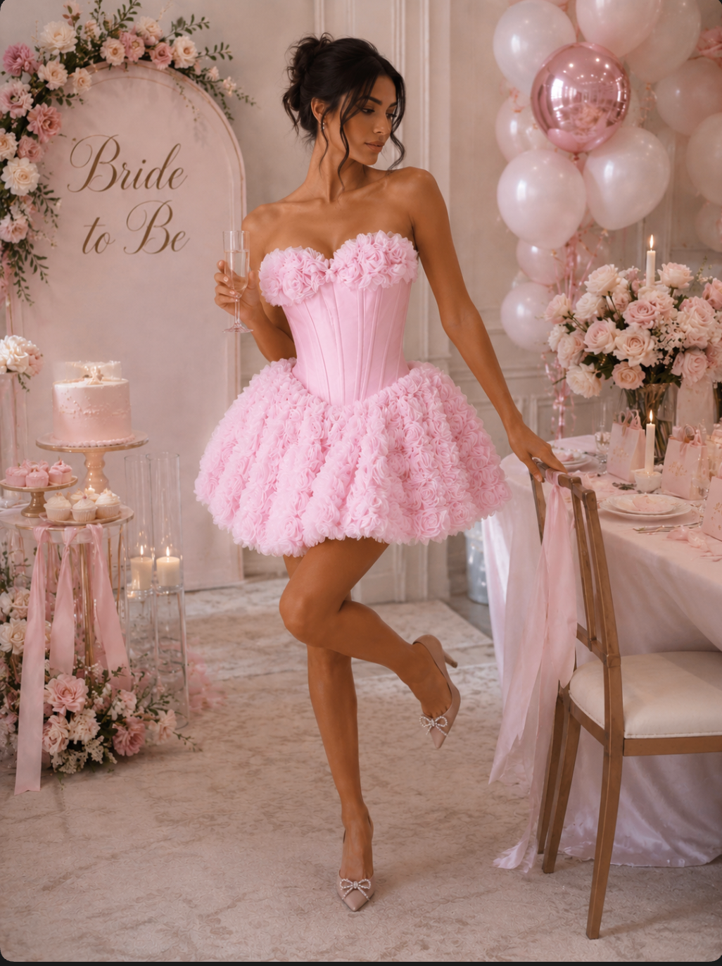 Corset Mini Dress, Bridal Mini Dress, Short Wedding Dress, Reception Dress, Wedding Guest Dress, Floral Dress, Homecoming Dress,Gift For Her