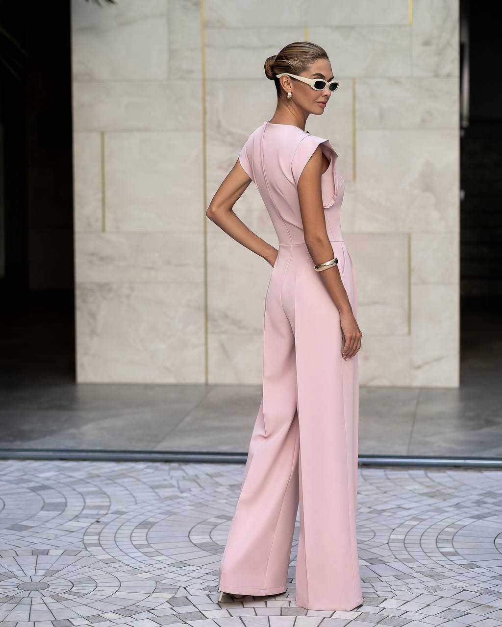 Elegant Wide Leg Jumpsuit for Women, Formal Evening Romper, Sleeveless Party Pantsuit