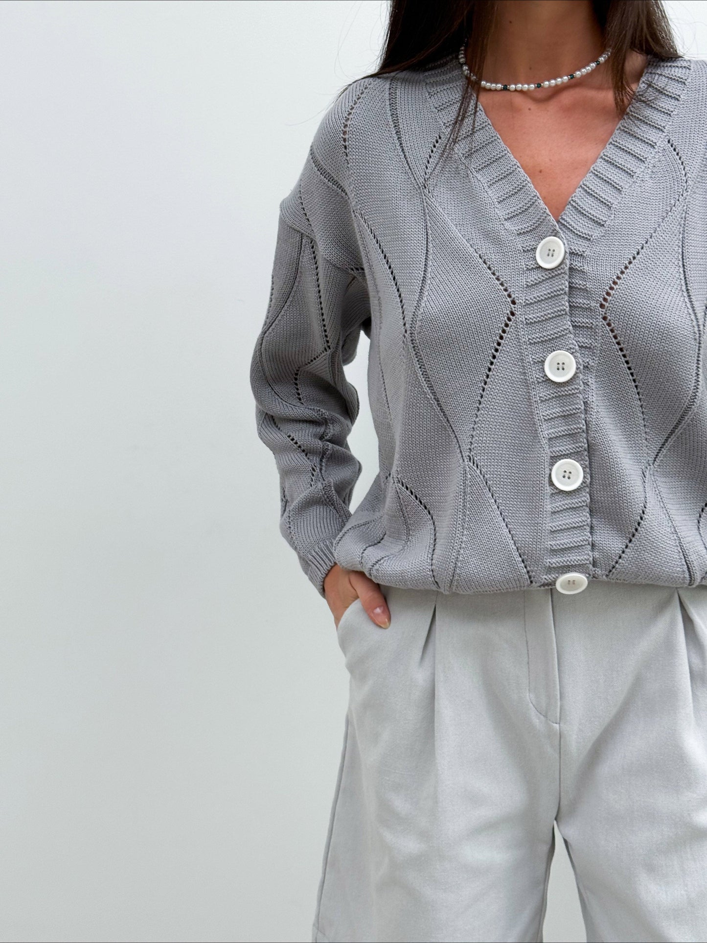 Chunky Knit Cardigan for Women – Soft Cotton Blend Oversized Sweater, Long Sleeve Button Front, Cozy Fall & Winter Layering