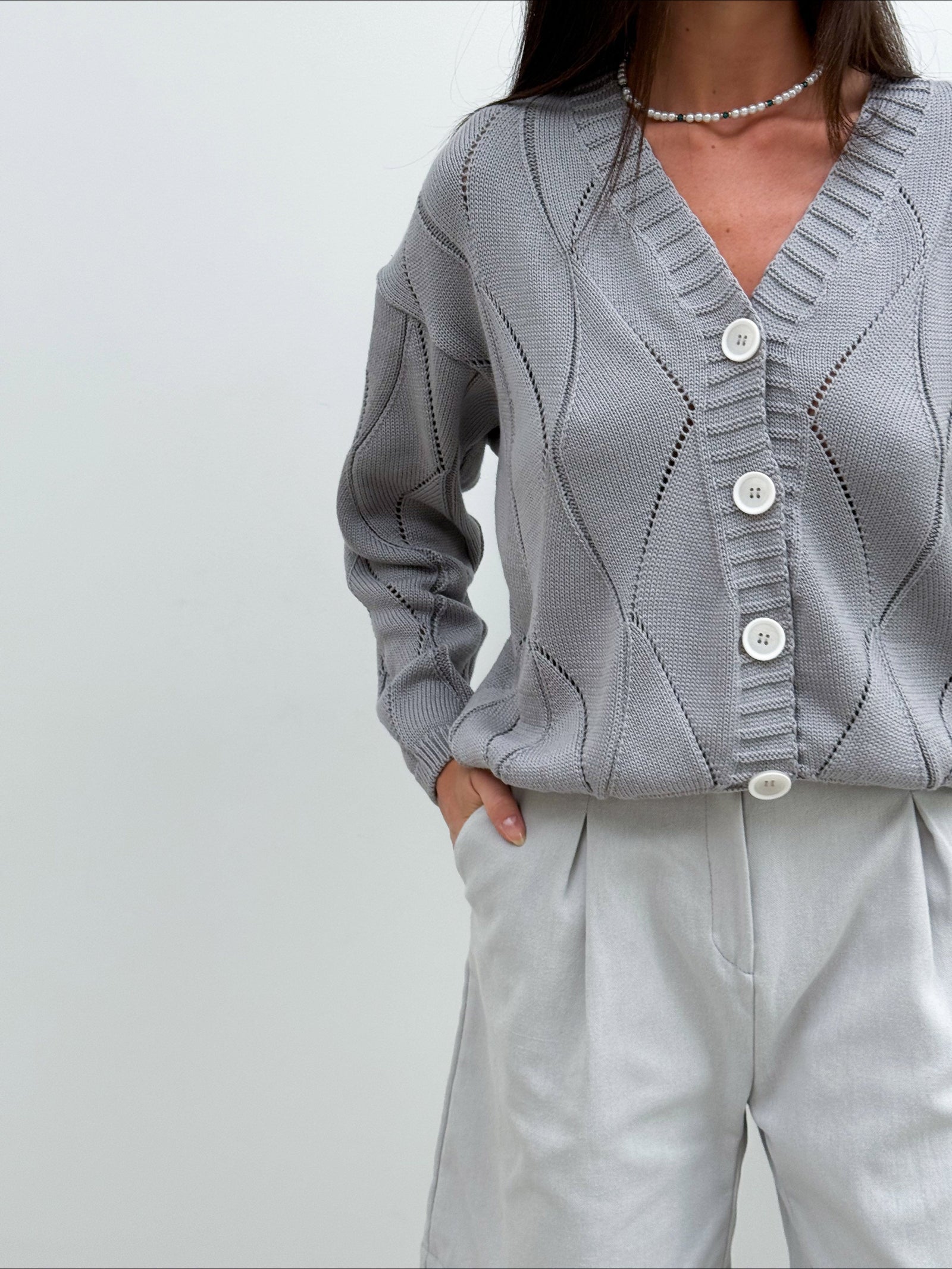 Chunky Knit Cardigan for Women – Soft Cotton Blend Oversized Sweater, Long Sleeve Button Front, Cozy Fall & Winter Layering