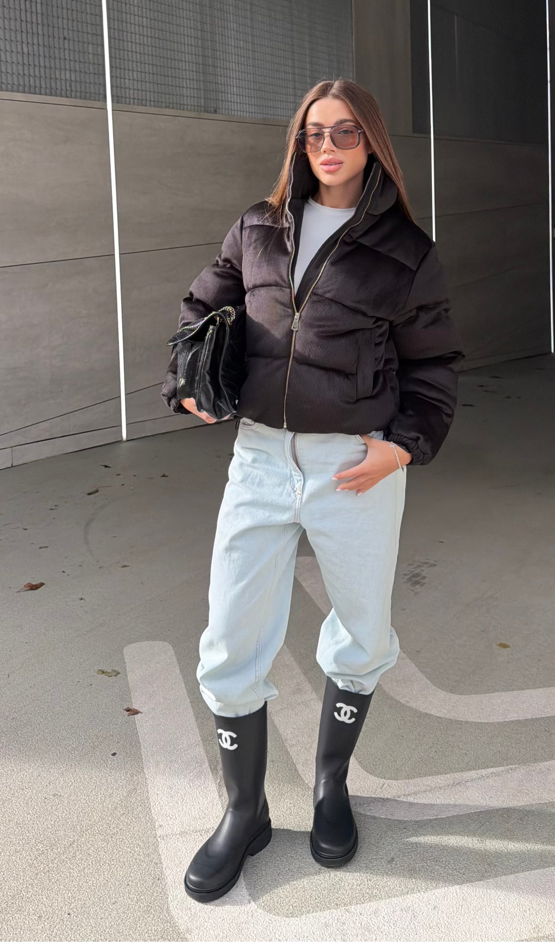 Corduroy Puffer Jacket, Velvet Winter Coat, Cropped Quilted Outerwear, Warm Eco Down Jacket, Fall Casual Puffer Coat, Clothing Gift For Her