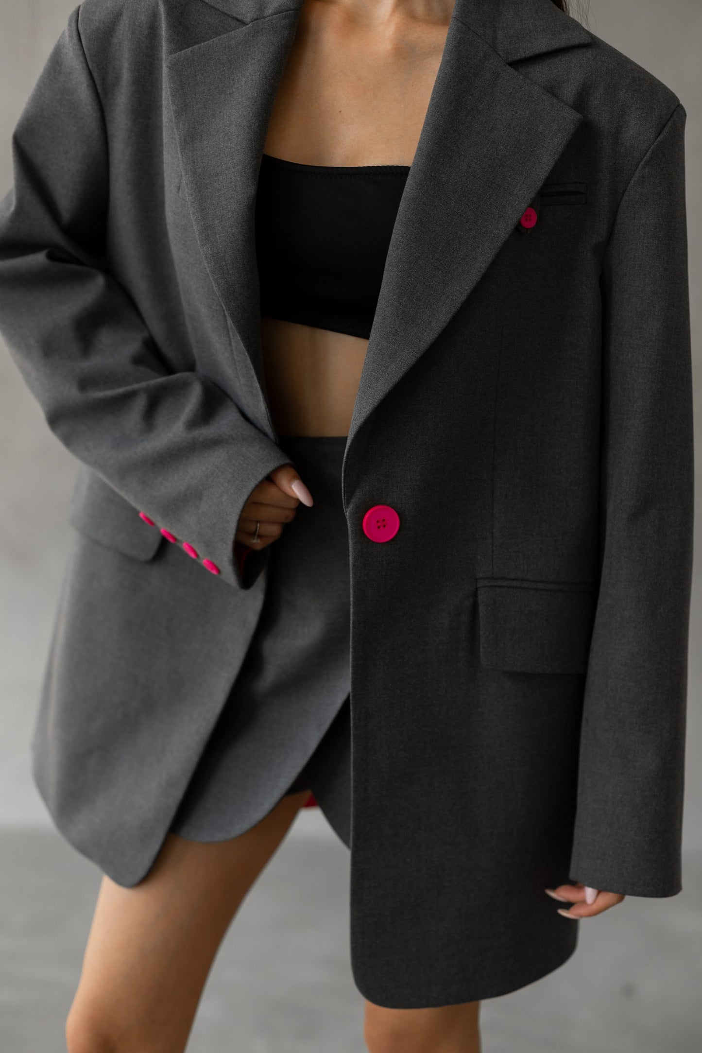 Oversized Blazer Skort Set for Women – Tailored 2 Piece Suit, Elegant Mini Outfit