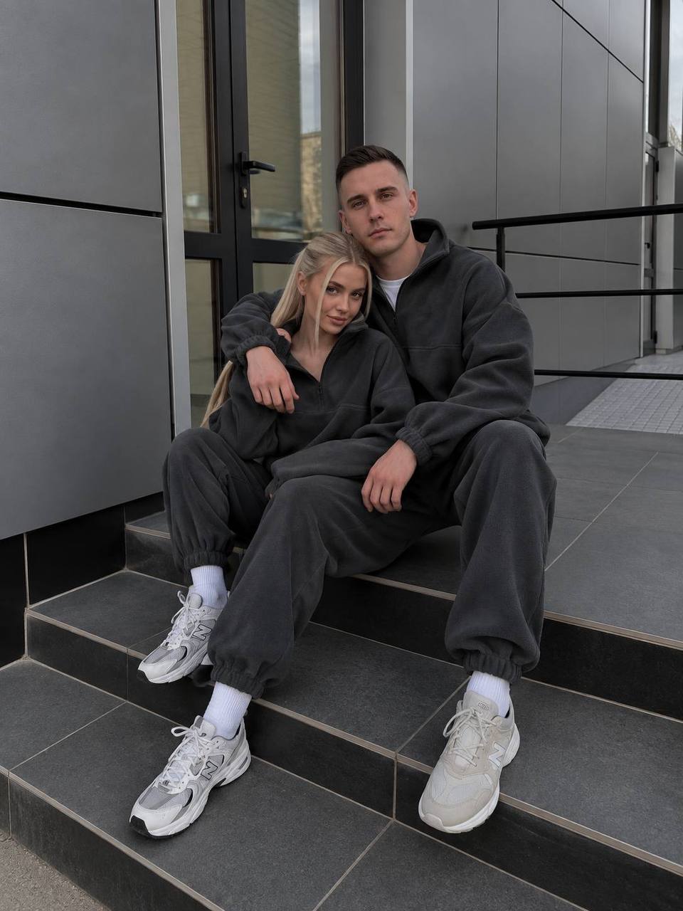 Matching Couple Fleece Tracksuits, Christmas Gift for Him and Her, Loungewear Set, Oversized Winter, Fall Sweatpants Hoodie,Matching Joggers