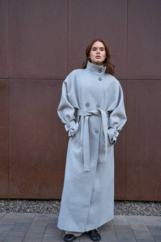 Oversized Wool Coat, Long Trench Coat, Belted Winter Trench, Fall Outerwear, Warm Long Coat