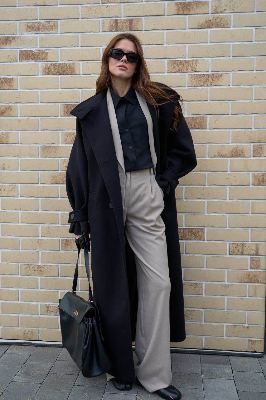 Oversized Wool Coat, Long Trench Coat, Belted Winter Trench, Fall Outerwear, Warm Long Coat