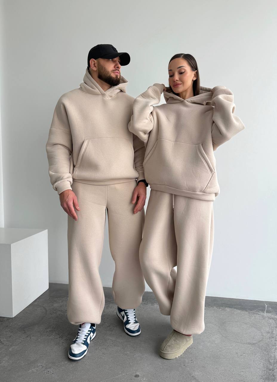 Unisex Oversized Tracksuit Set for Couples, Luxury Warm  Hoodie & Pants, Matching Family Outfit, Couples gift