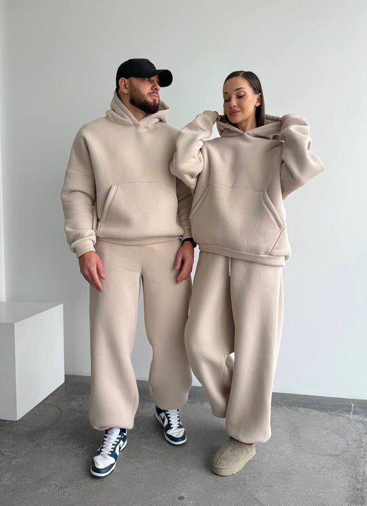 Unisex Oversized Tracksuit Set for Couples, Luxury Warm  Hoodie & Pants, Matching Family Outfit, Couples gift