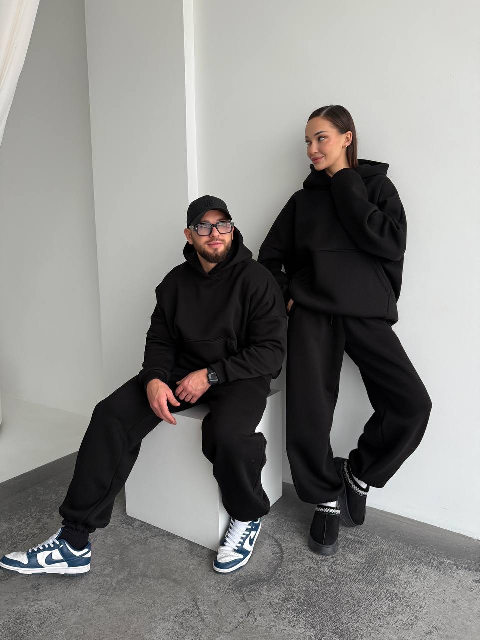 Unisex Oversized Tracksuit Set for Couples, Luxury Warm  Hoodie & Pants, Matching Family Outfit, Couples gift