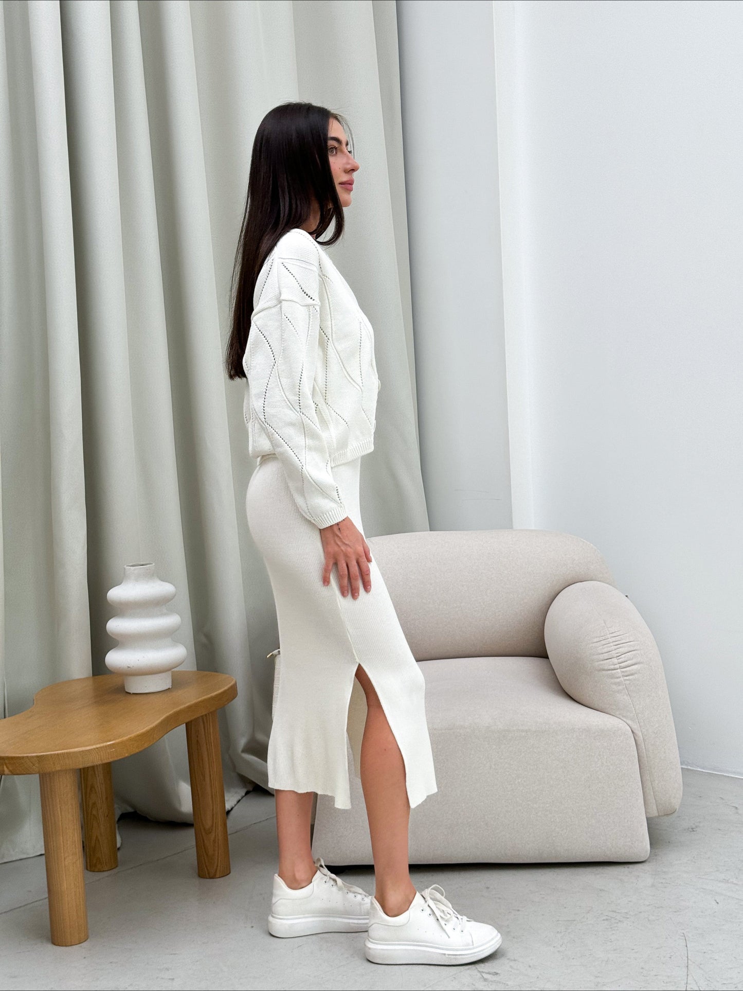 Chunky Knit Cardigan for Women – Soft Cotton Blend Oversized Sweater, Long Sleeve Button Front, Cozy Fall & Winter Layering
