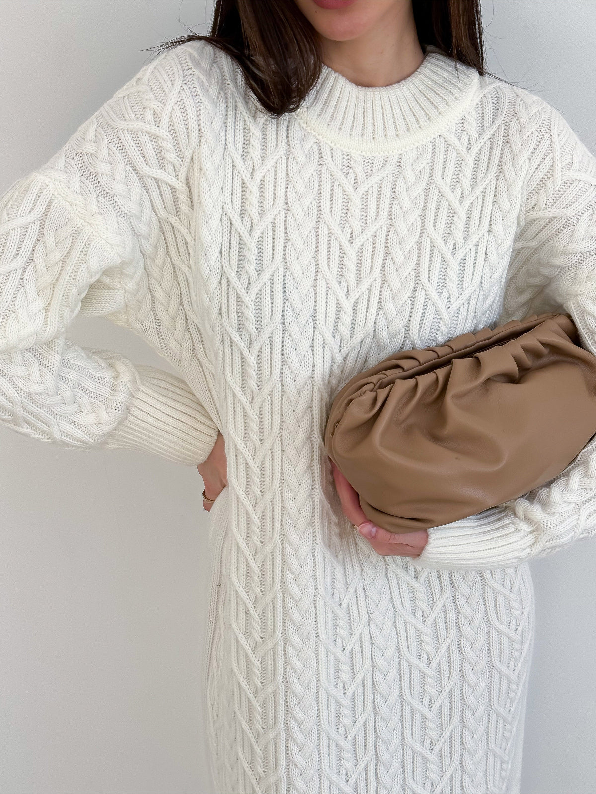 White_Knit_Wool_Dress_Oversized_Cable_Knit_Scandinavian_Style