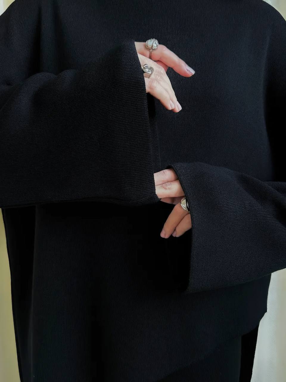 Black Women’s 2-Piece Cozy Knit Lounge Set – Premium Soft Sweater & Wide-Leg Pants (Copy) (Copy)