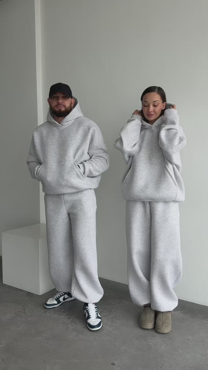Unisex Oversized Tracksuit Set for Couples, Luxury Warm  Hoodie & Pants, Matching Family Outfit, Couples gift