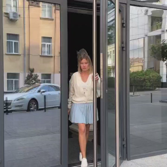 Chunky Knit Cardigan for Women – Soft Cotton Blend Oversized Sweater, Long Sleeve Button Front, Cozy Fall & Winter Layering
