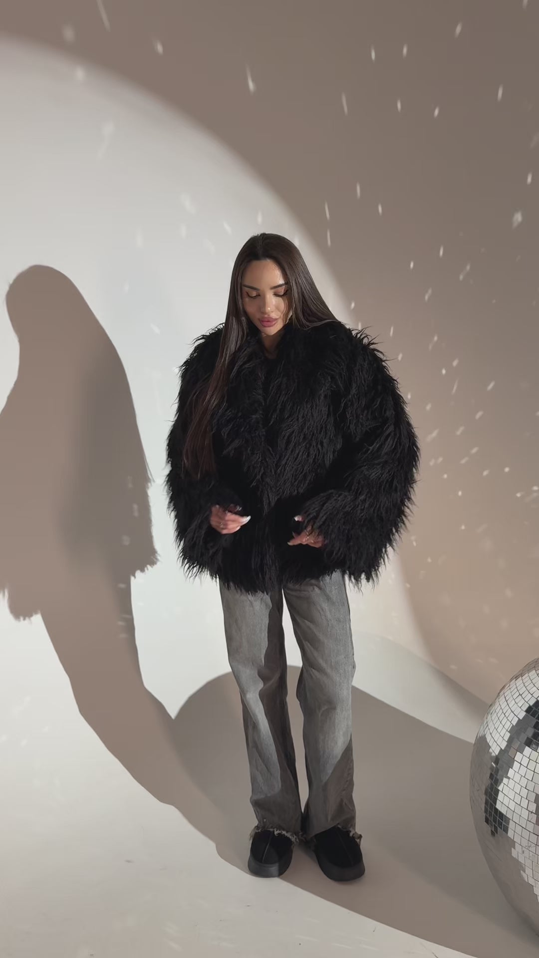 Faux Fur Coat for Women, Oversized Faux Fur Jacket, Fluffy Winter Coat, Statement Fur Jacket, Warm Winter Outerwear, Clothing Gift For Her